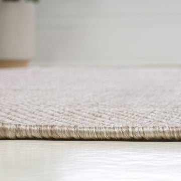 Miles Modern Minimalist Radius Corner Solid Indoor/Outdoor Area Rug